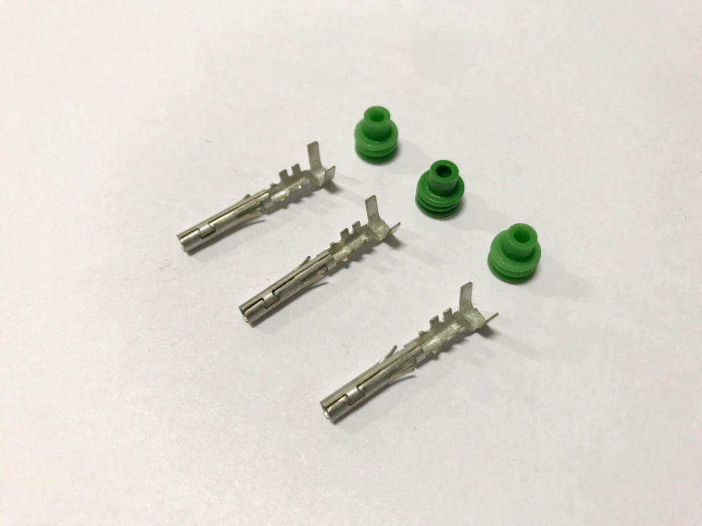 Delphi Weatherpack 3 Pin Conductor Shroud – Aptiv 12010717 (Lot Of 10)